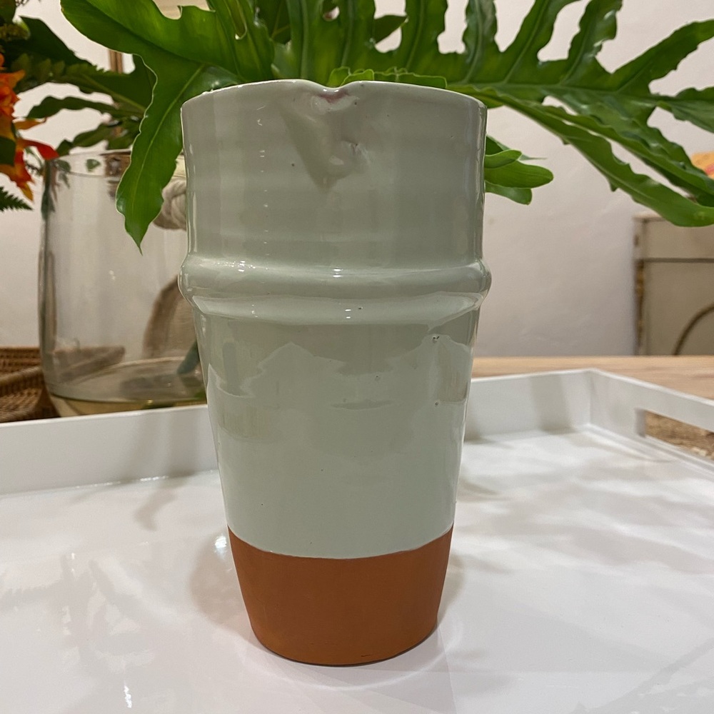 Sezane Ceramic Pitcher Pale Green X La MAISON Sezane NWOT